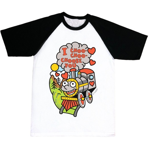 Camiseta mangas negras I choo choo choose you