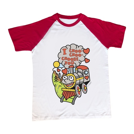 Camiseta mangas rojas Choose you tren