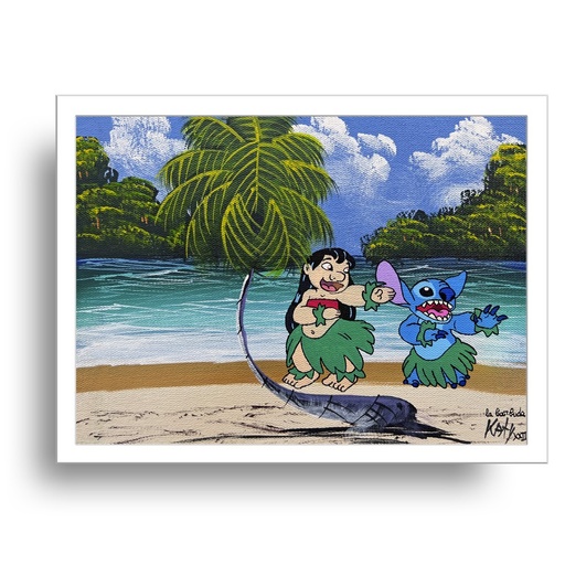 Lámina Edición Limitada Cuadro Lilo baile