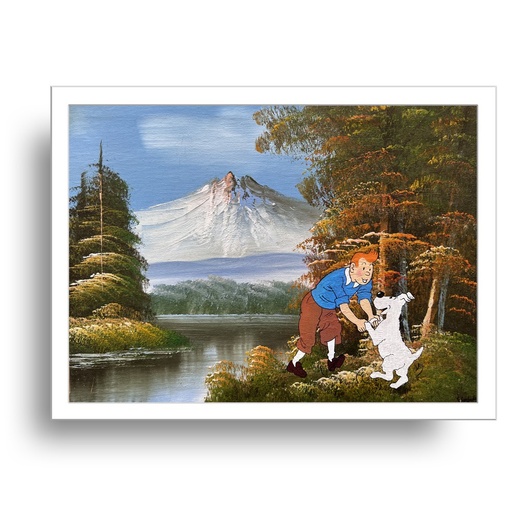 Lámina Edición Limitada Cuadro Tintin Milu