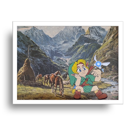 Lámina Edición Limitada Zelda Link Navy Cuadro