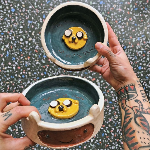 Cuenco Comedero cerámica hecho a mano Aventuras