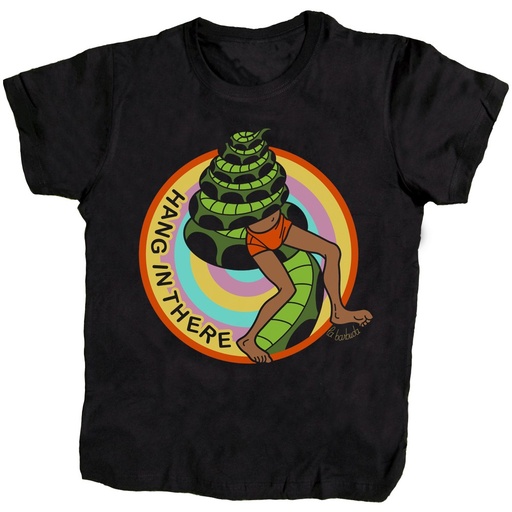 Hang in there camiseta negra