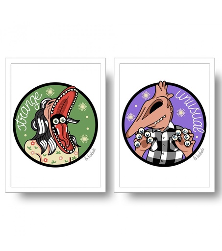 2 Prints Strange Unusual