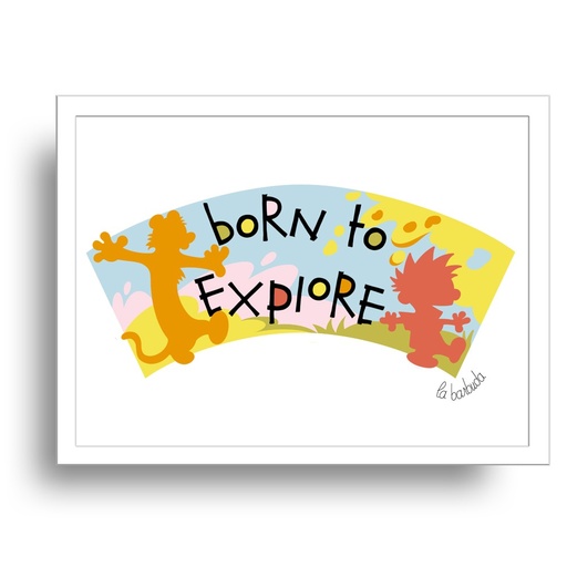 Calvin Born to Explore Lámina