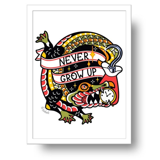 Lámina A4 Garfio Never Grow up