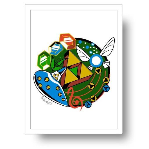 Zelda Ocarina Triforce Lámina