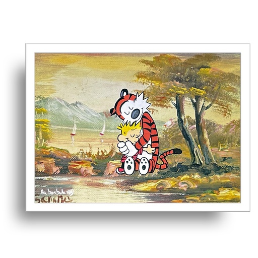 Calvin abrazo cuadro