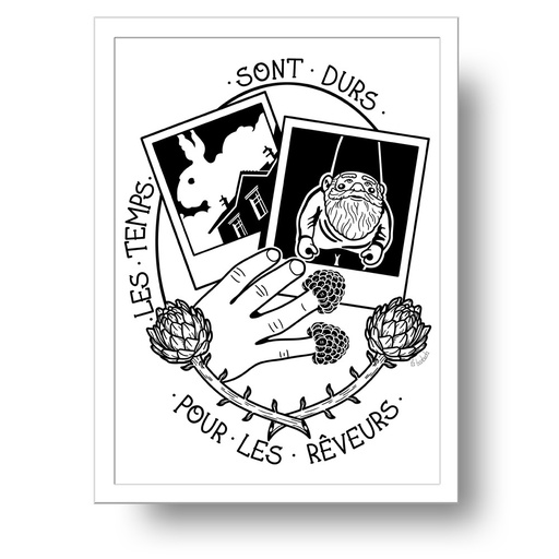 Times are hard for dreamers A4 lámina