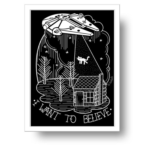 Lámina A4 I want to Believe