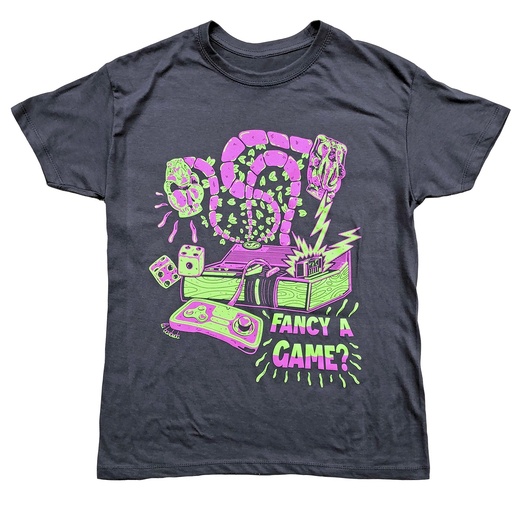 Edición Limitada Camiseta gris oscura Fancy a Game Jumanji