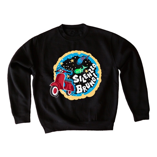 Sudadera negra Silenzio Bruno Vespa
