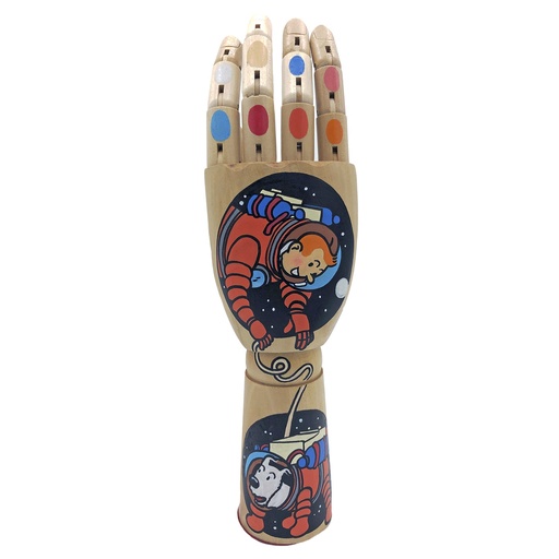 Mano de madera Espacio Astronautas