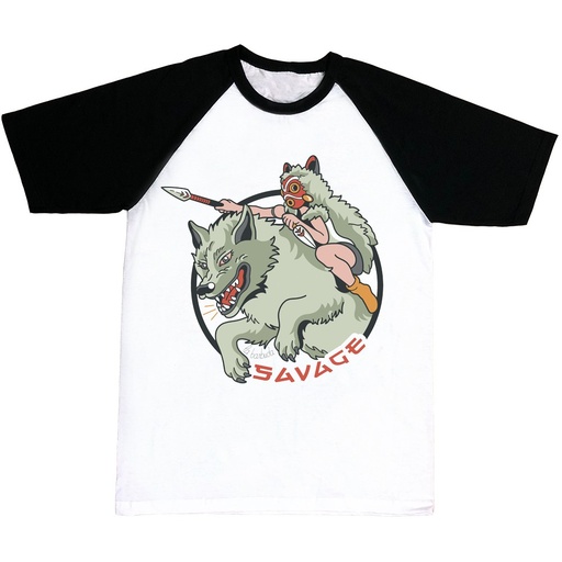 Camiseta Mononoke Fan Art Savage lobo