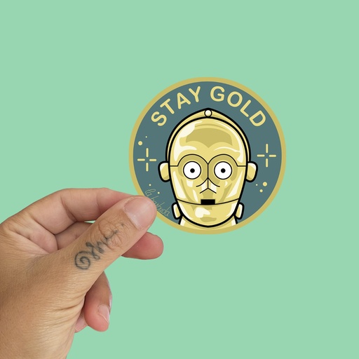 Pegatina vinilada Stay Gold