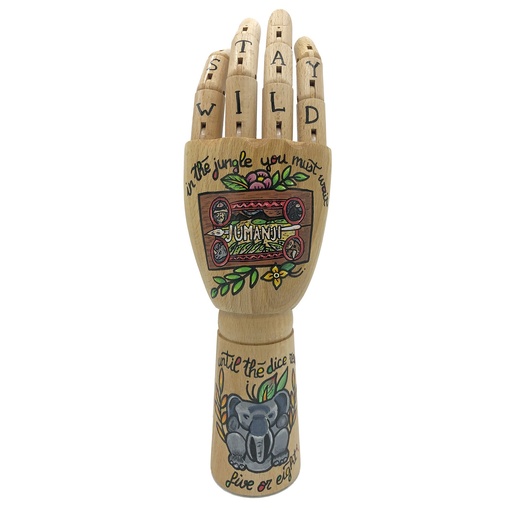 Mano de madera in the jungle pintada a mano