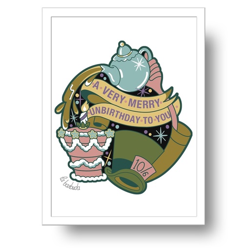 Merry Unbirthday Alicia Lámina