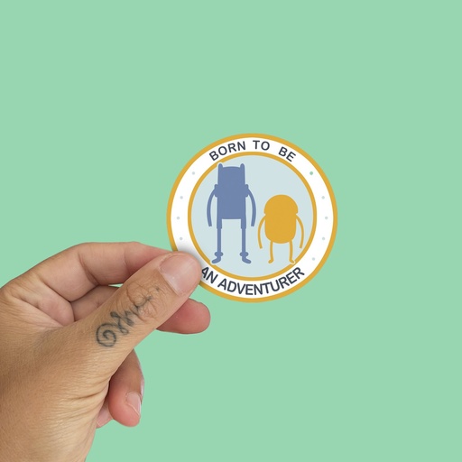 Pegatina Born to be an adventurer