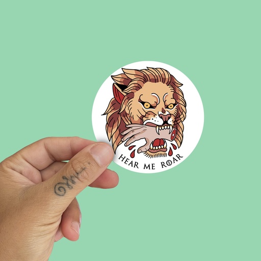 Pegatina GOT Hear me Roar Leon Lannister by la barbuda