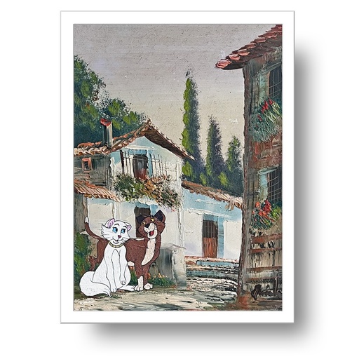 Lámina Pareja Gatos