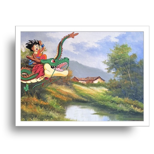 Lámina Goku cuadro dragon