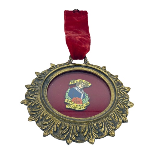 Medallón de bronce antiguo Touch me again