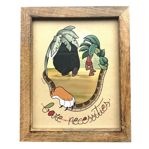 Bare Necessities con marco en madera