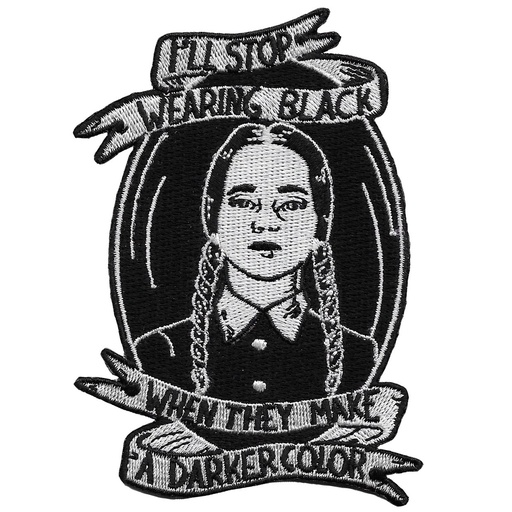 Addams I'll stop wearing black parche