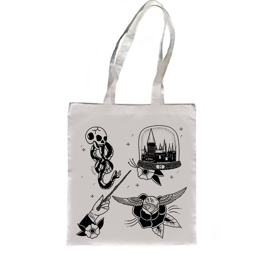 Bolso varita mágica tattoo flash