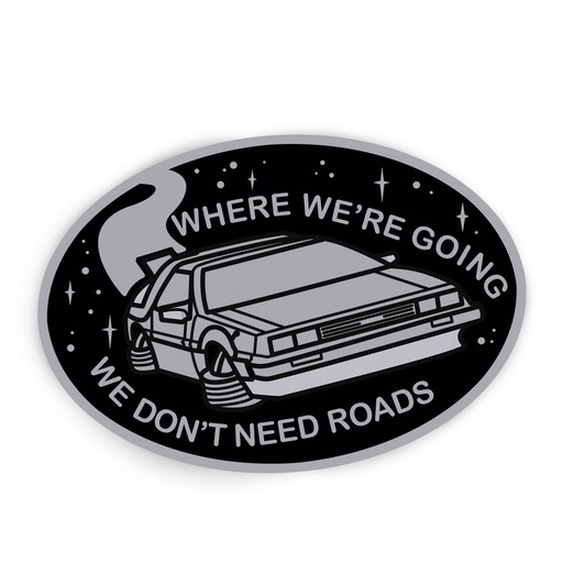 Edición limitada pegatina estática DeLorean Where we're going