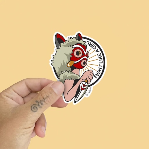 Edición limitada pegatina vinilada Mononoke fight