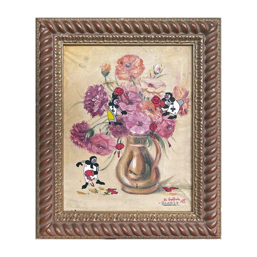 Cuadro Alicia Cartas Rosas