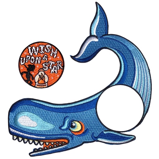Pack de 2 parches ballena y Wish upon a star Edición limitada