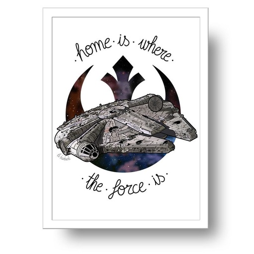 Lámina Home is where the Force is