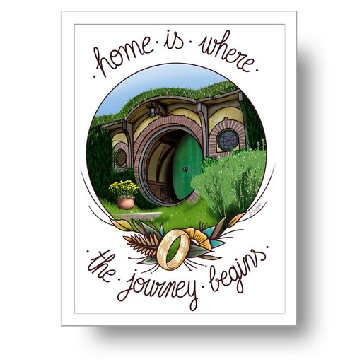 Lámina Home is where the Journey begins anillo