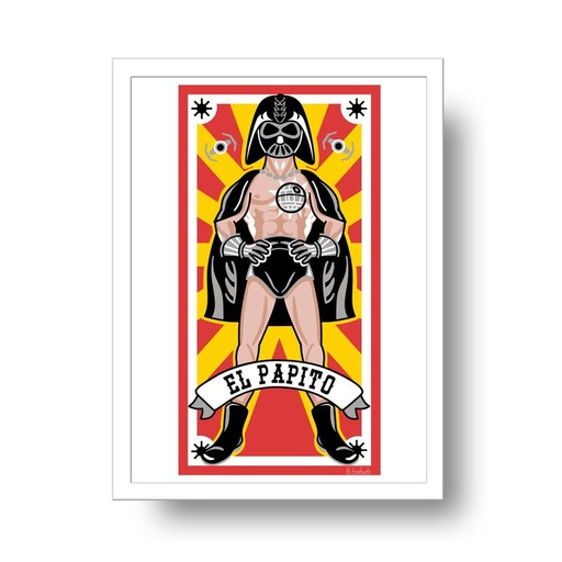 Lámina Wrestling Mejicano El Papito