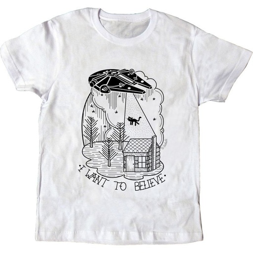 Camiseta I want to Believe blanca