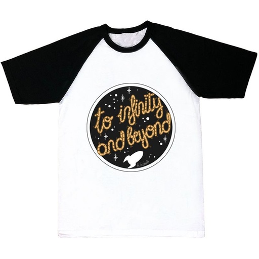 Camiseta mangas negras To infinity and beyond