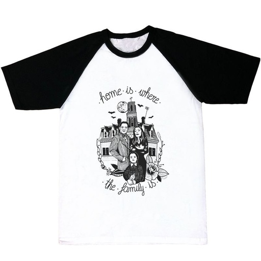 Camiseta mangas negras Home is where the Family is