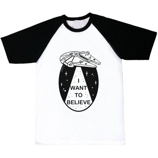 Camiseta mangas negras I want to Believe