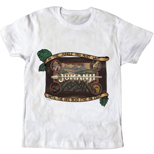 Camiseta blanca In the jungle you must wait