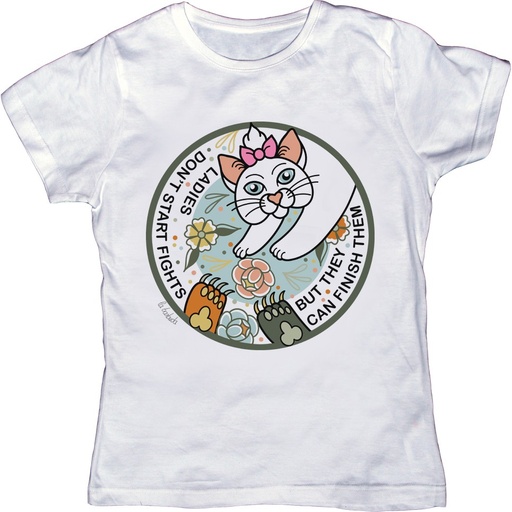 Camiseta blanca una dama no empieza peleas