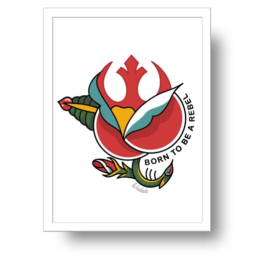 Lámina Born to be a rebel