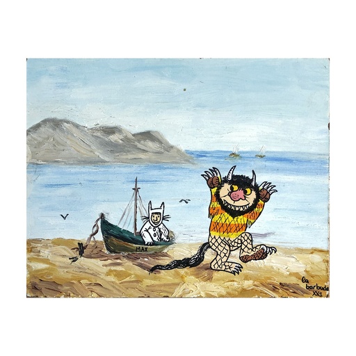 Cuadro vintage modificado Monstruos